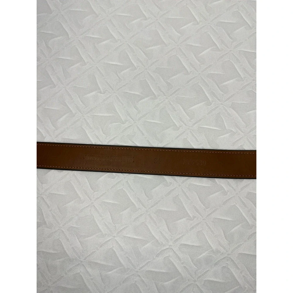Johnston & Murphy Perfed Gray Suede Belt Size 34 Preppy Classic Office Business